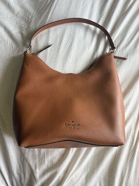 kate spade Pebble Leather Saddle Brown Shoulder Bag